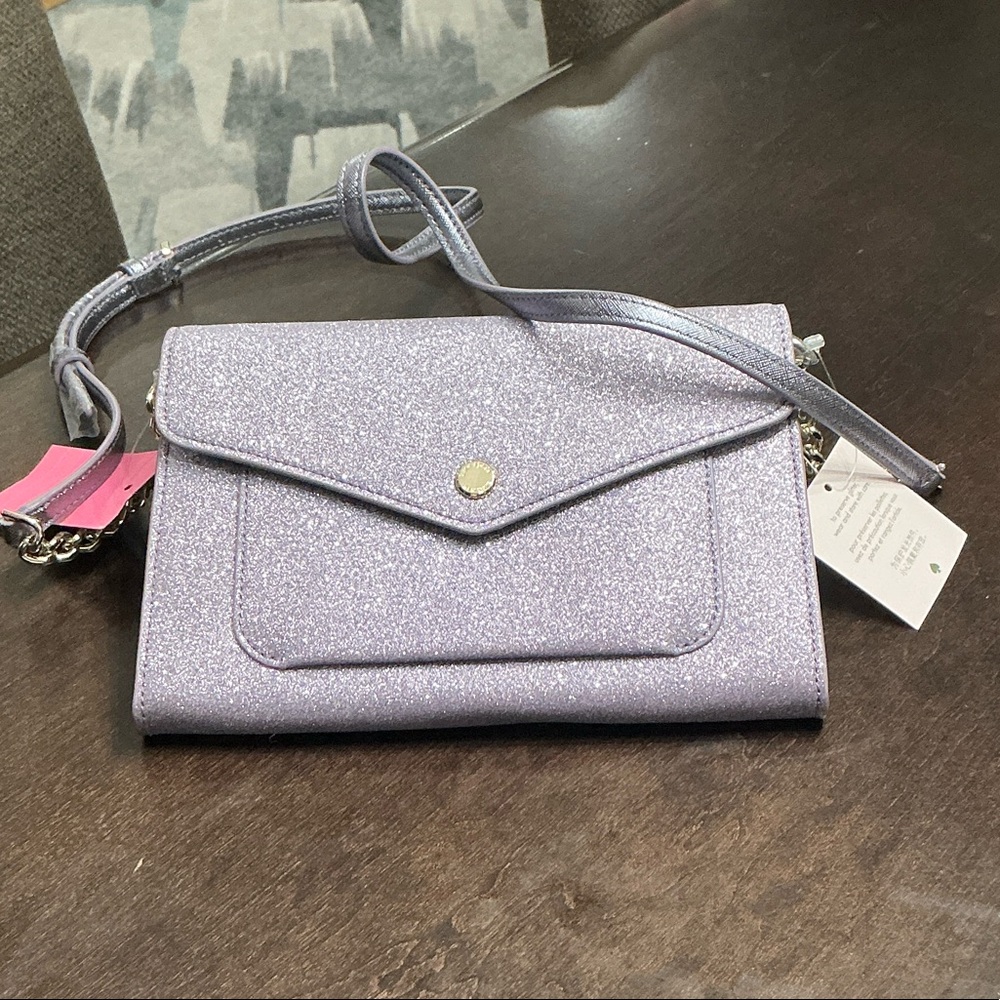 Kate Spade Glittery Lavender Clutch